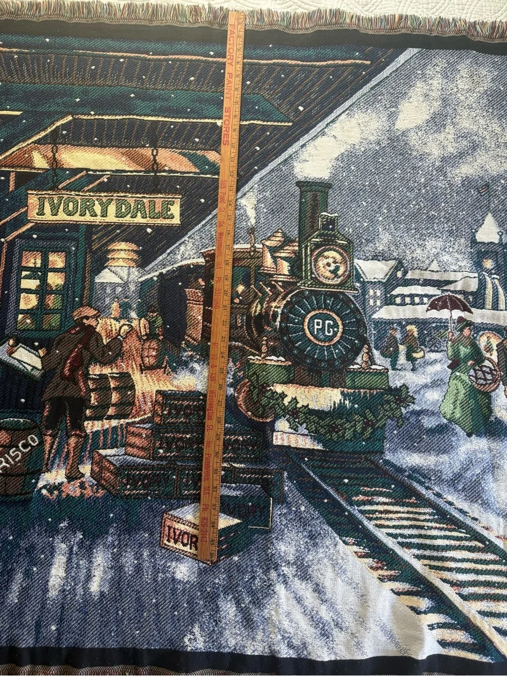 Tapestry Blanket Holiday Scene